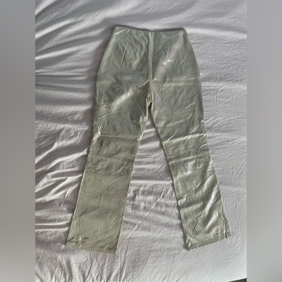 Vintage Genuine Leather Iridescent Snake Print Pant - Picture 4 of 5